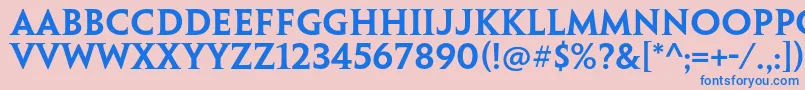 PenumbraserifstdSemibold Font – Blue Fonts on Pink Background