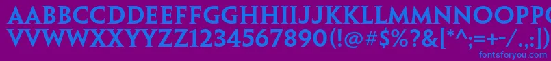 PenumbraserifstdSemibold Font – Blue Fonts on Purple Background