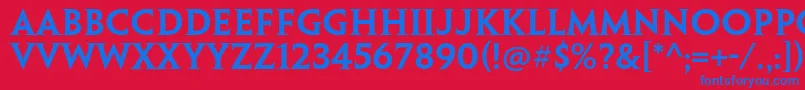 PenumbraserifstdSemibold Font – Blue Fonts on Red Background