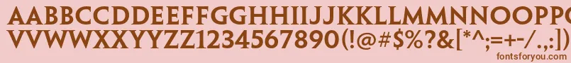 Шрифт PenumbraserifstdSemibold – коричневые шрифты на розовом фоне