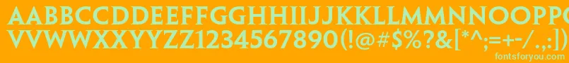 PenumbraserifstdSemibold Font – Green Fonts on Orange Background