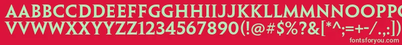 PenumbraserifstdSemibold-Schriftart – Grüne Schriften auf rotem Hintergrund