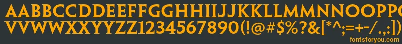 PenumbraserifstdSemibold Font – Orange Fonts on Black Background