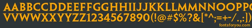 フォントPenumbraserifstdSemibold – 黒い背景にオレンジの文字