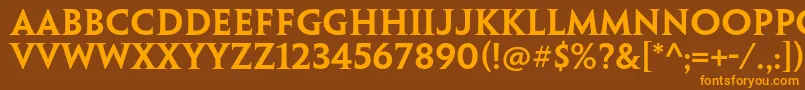 PenumbraserifstdSemibold Font – Orange Fonts on Brown Background