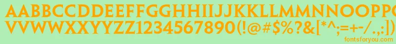 PenumbraserifstdSemibold Font – Orange Fonts on Green Background