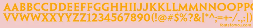 PenumbraserifstdSemibold Font – Orange Fonts on Pink Background