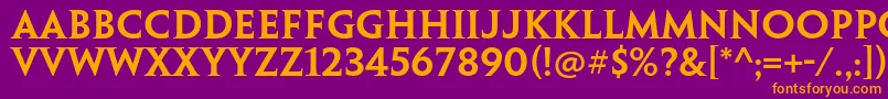 PenumbraserifstdSemibold Font – Orange Fonts on Purple Background