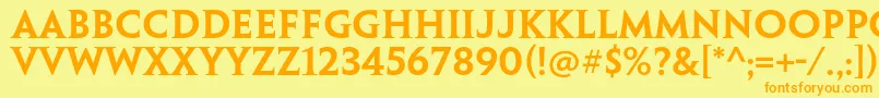 PenumbraserifstdSemibold Font – Orange Fonts on Yellow Background