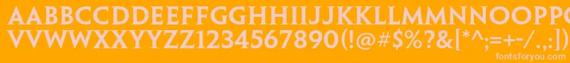PenumbraserifstdSemibold Font – Pink Fonts on Orange Background