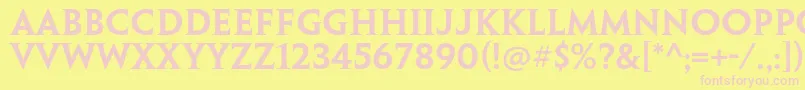 PenumbraserifstdSemibold Font – Pink Fonts on Yellow Background