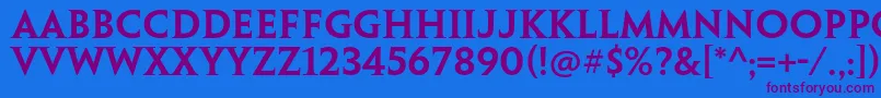 PenumbraserifstdSemibold Font – Purple Fonts on Blue Background