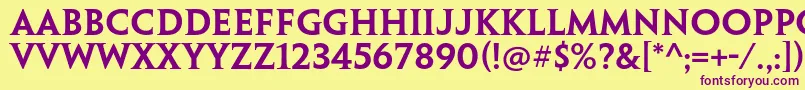 PenumbraserifstdSemibold Font – Purple Fonts on Yellow Background