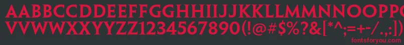 PenumbraserifstdSemibold Font – Red Fonts on Black Background