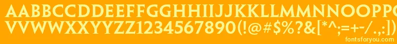 PenumbraserifstdSemibold Font – Yellow Fonts on Orange Background