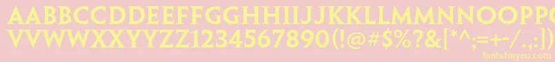PenumbraserifstdSemibold Font – Yellow Fonts on Pink Background