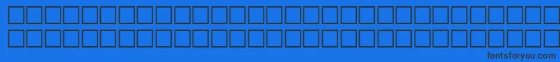 VerniqueRegular Font – Black Fonts on Blue Background