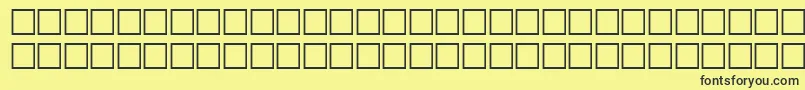 VerniqueRegular Font – Black Fonts on Yellow Background