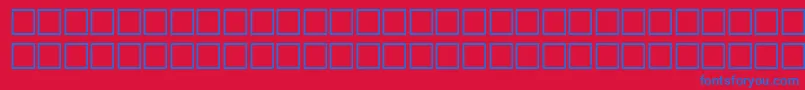 VerniqueRegular Font – Blue Fonts on Red Background
