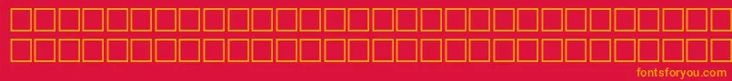 VerniqueRegular Font – Orange Fonts on Red Background