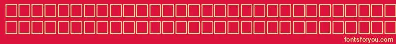 VerniqueRegular Font – Yellow Fonts on Red Background