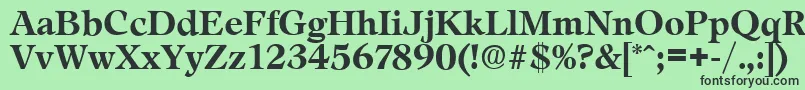 フォントLeamingtonSerialBoldDb – 緑の背景に黒い文字