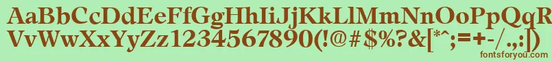 LeamingtonSerialBoldDb Font – Brown Fonts on Green Background