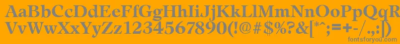 LeamingtonSerialBoldDb Font – Gray Fonts on Orange Background