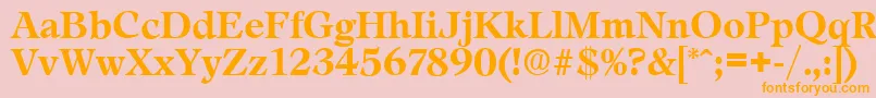 LeamingtonSerialBoldDb Font – Orange Fonts on Pink Background