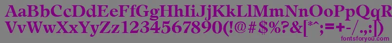 LeamingtonSerialBoldDb Font – Purple Fonts on Gray Background