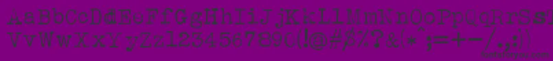 AlbertsthalTypewriter Font – Black Fonts on Purple Background