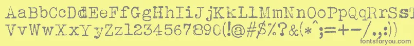 Шрифт AlbertsthalTypewriter – серые шрифты на жёлтом фоне