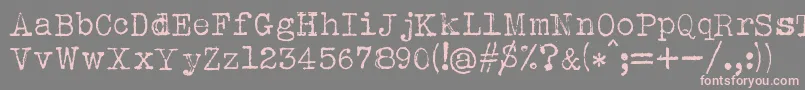 AlbertsthalTypewriter Font – Pink Fonts on Gray Background