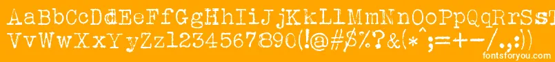 fuente AlbertsthalTypewriter – Fuentes Blancas Sobre Fondo Naranja