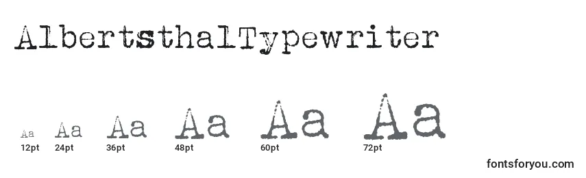 Размеры шрифта AlbertsthalTypewriter