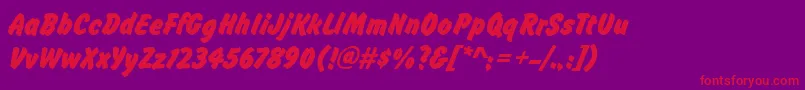 FalconBold Font – Red Fonts on Purple Background