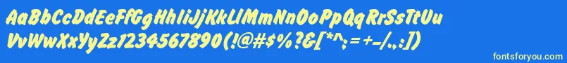 FalconBold Font – Yellow Fonts on Blue Background