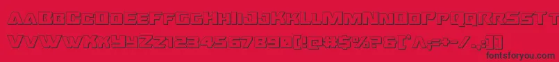 Oceanicdrift3D Font – Black Fonts on Red Background