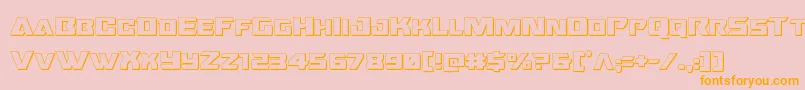 Oceanicdrift3D Font – Orange Fonts on Pink Background