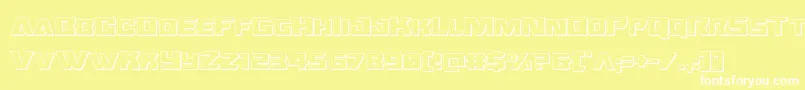 Oceanicdrift3D Font – White Fonts on Yellow Background