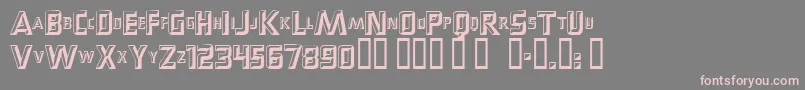 Popups Font – Pink Fonts on Gray Background