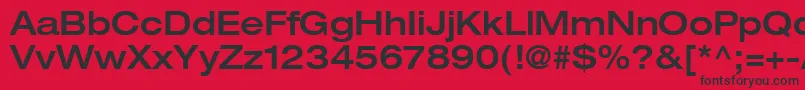 ContextRepriseMediumexpSsiNormal Font – Black Fonts on Red Background