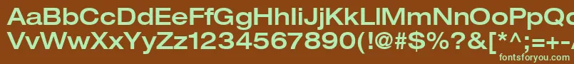 Czcionka ContextRepriseMediumexpSsiNormal – zielone czcionki na brązowym tle