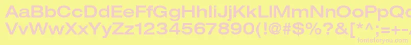 ContextRepriseMediumexpSsiNormal Font – Pink Fonts on Yellow Background