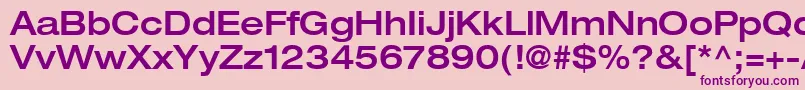 ContextRepriseMediumexpSsiNormal Font – Purple Fonts on Pink Background