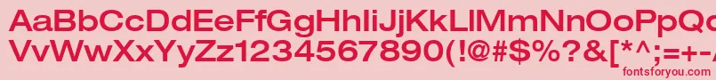 フォントContextRepriseMediumexpSsiNormal – ピンクの背景に赤い文字