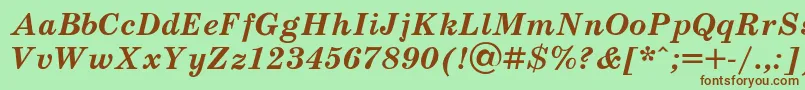 Schoolt Font – Brown Fonts on Green Background