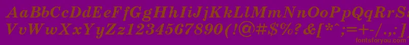 Schoolt Font – Brown Fonts on Purple Background