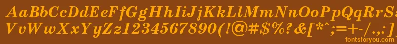 Schoolt Font – Orange Fonts on Brown Background