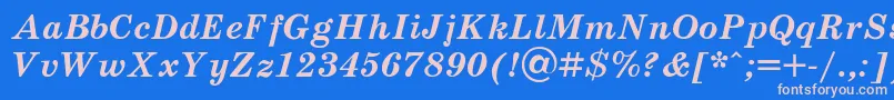 Schoolt Font – Pink Fonts on Blue Background